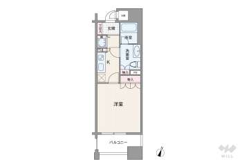 リーガル靭公園南2980万円：間取り図