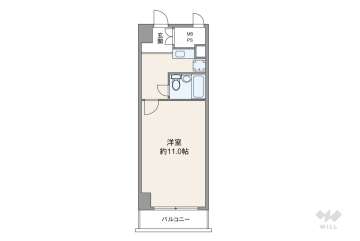 チサンマンション心斎橋1480万円：間取り図