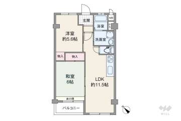 南千里第2コーポラスC棟1280万円：間取り図