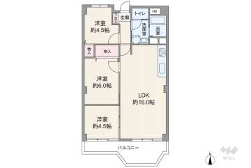 千里山パレス2050万円：間取り図
