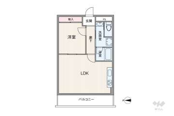 緑橋パインリッチ1580万円：間取り図