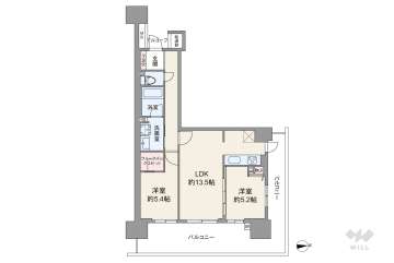 阿波座ライズタワーズマーク206280万円：間取り図