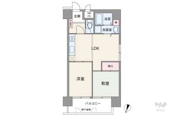 ライオンズマンション江戸堀第21980万円：間取り図