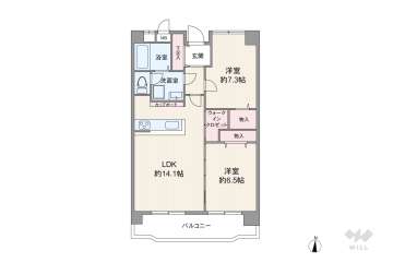西梅田ダイヤモンドマンション4280万円：間取り図