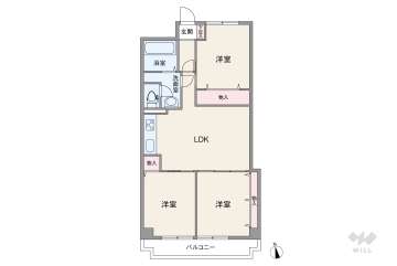 ニューコーポ白鳥1280万円：間取り図