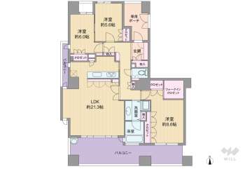 西宮マリナパークシティ港のまちハーバーヴィラ4950万円：間取り図