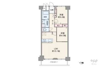 マンション西宮原2890万円：間取り図