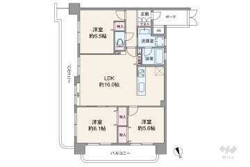 ラフィーネ南茨木4080万円：間取り図