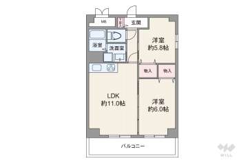 ルネ天満2980万円：間取り図