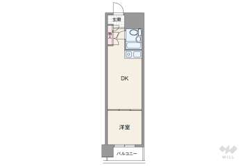 シャンボール第3新大阪900万円：間取り図