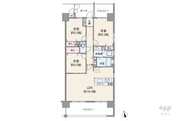 コスモ城東野江ロイヤルフォルム4998万円：間取り図
