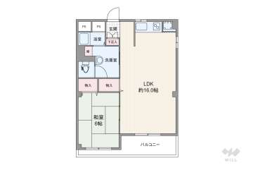 京橋第一コーポ1500万円：間取り図