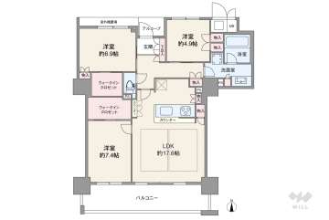 大阪福島タワー10980万円：間取り図