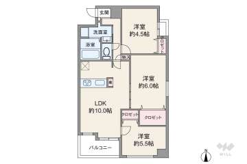 パラツィーナセシリア天満5980万円：間取り図