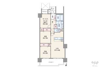 パラシオ北梅田4798万円：間取り図