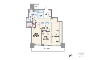ザ・セントラルマークタワー12480万円：間取り図