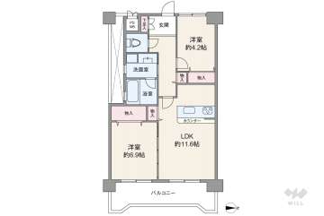 ノバカネイチ同心町3898万円：間取り図