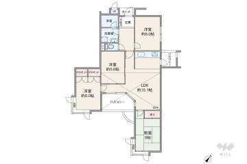 パレ武庫川プルミエール2880万円：間取り図