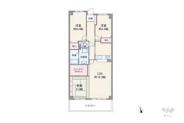 星和プラネタウン千里南第3期B棟（乙女座のまち）2890万円：間取り図