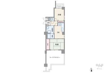 ライオンズマンション夕陽丘2300万円：間取り図