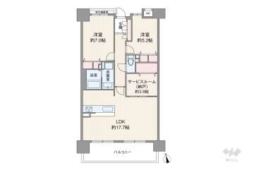 ファミール扇町アーバンステージ6980万円：間取り図
