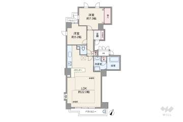 ラクレアーレ京町堀パークヴィラ6380万円：間取り図