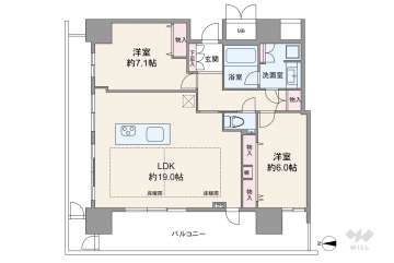 ローレルタワー梅田12490万円：間取り図