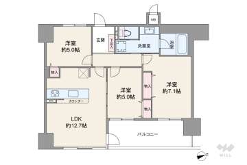ネバーランド北梅田6298万円：間取り図