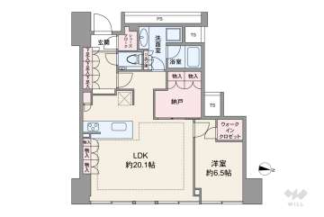 Brillia(ブリリア) Tower 堂島17280万円：間取り図