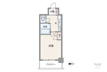 エスリード難波駅前1430万円：間取り図