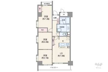 ファミール心斎橋EAST5460万円：間取り図