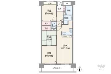 バンベール藤ヶ丘1400万円：間取り図