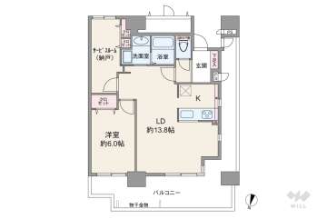 ＲＩＣイーストコート3番街2080万円：間取り図