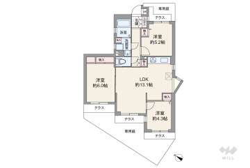 ライオンズマンション一社南2090万円：間取り図