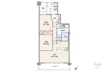 クラウンヒルズ箕面3280万円：間取り図