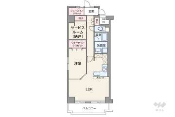 メゾンドヴィル北堀江3997万円：間取り図