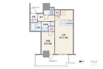 シエリアタワー大阪堀江6280万円：間取り図
