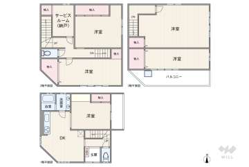 大阪市中央区谷町7丁目 一戸建て