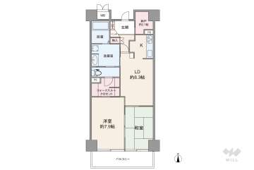 ＲＩＣイーストコート11番街2番館1250万円：間取り図