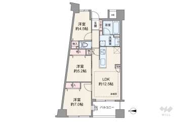 セレッソコート城東アクアヴェール4480万円：間取り図