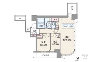 シエリアタワー中之島11800万円：間取り図