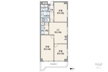 ブールバール南森町3280万円：間取り図