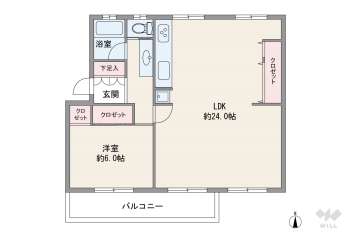 箕面如意谷住宅19棟840万円：間取り図