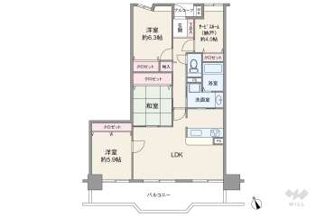 パインフィールド緑地公園5998万円：間取り図