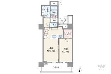 ローレルタワー梅田7690万円：間取り図