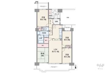 野村ステイツ千里丘2580万円：間取り図