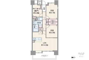 ファミール北堀江5799万円：間取り図