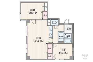 グリーンコーポ天満橋3680万円：間取り図