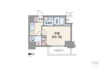 エスリード江坂セントラム1960万円：間取り図