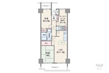 イトーピア六番町マンション1680万円：間取り図